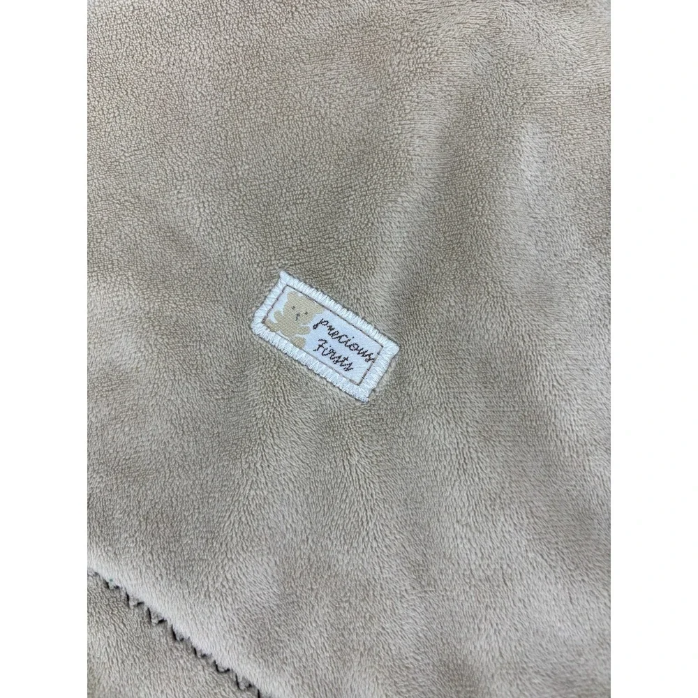 Precious Firsts by Carters Lovey Blankie Blanket Teddy Bear‎ Bow Rattle Tan Soft
